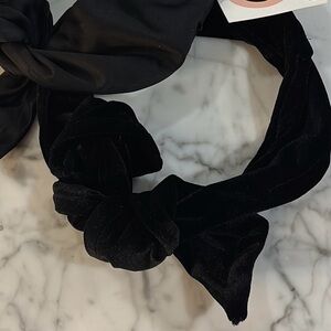 Black velvet wire headband - private listing
